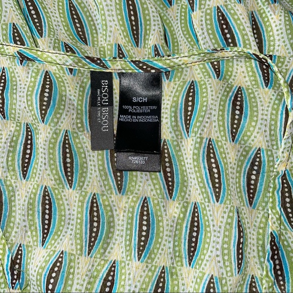 Bisou Bisou Elastic Waist Top Size S - Picture 5 of 5